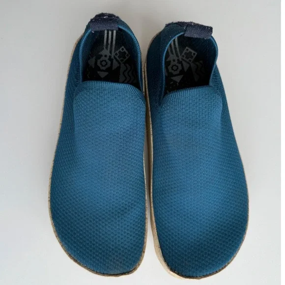 Asportuguesas Fly London Prado Stretch Fabric Teal Slip On Comfort Shoes 39 8 - Picture 1 of 7